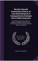 Nicolai Clenardi Grammatica Graeca, In Qua Declinationum & Conjugationum Exempla Novo Ordine Disposita
