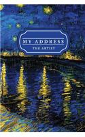 My Address the Artist: Vangogh Art Design Address Book with Pocket Size: Address, Phone, Email, Emergency Contact