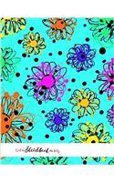 Cute Sketchbook for Kids: Bright Happy Floral Blank Notebook/Sketchbook for Children/Girls (Doodle Book)