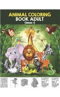 animal coloring book adult