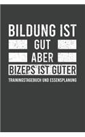 Bildung ist gut aber Bizeps ist guter. Trainingstagebuch und Essensplanung