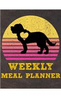 Weekly Meal Planner: 8.5x11 Inches Menu Food Planner - 52 Week Meal Prep Book - Weekly Food Planner & Grocery Shopping List Notebook For Saint Bernard Puppy Dog Owners a