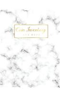 Coin Inventory Log Book: Marble White Cover - Collectors Coin Log Book for Cataloging Collections, Keep Track of Your Purchases