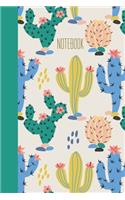 Notebook: Small Stylish Journal for Writing, Journaling, Notes, To Do Lists, Gratitude, Ideas, and More with Whimsical Desert Cactus Illustration Pattern Cove