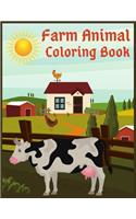 Farm Animal Coloring Book: Best Farm Animal Coloring Book For Kids/Toddler Ages 4-8 30 Pages Simple and Fun Designs Cute Cows, Dogs, Horses, Goats, Ducks, Chicken and more!