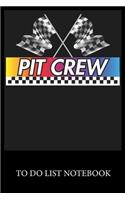 Pit Crew: Checklist Paper To Do & Dot Grid Matrix To Do Journal, Daily To Do Pad, To Do List Task, Agenda Notepad Daily Work Task Checklist Planner School Hom