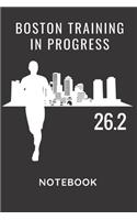 Boston Training in Progress: Boston Skyline Running, Journal 6 x 9, 104 Page Blank Lined Paperback Journal/Notebook Running in the ... (Gifts for Marathon Runners in Boston)