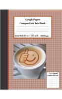 Graph Composition Notebook 4 Squares per inch 4x4 Quad Ruled 4 to 1 / 8.5 x 11 100 Sheets