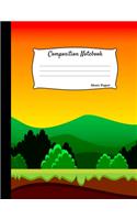 Composition Notebook: Nature Theme Cover Drawing and Writing Blank Story Paper Notepad For Young Kids - Creative Scribble Journal(1 Adorable Doodle Journal for Kids)