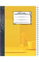 Graph Paper Composition Notebook: 110 Pages - Quad Ruled 4x4 - 8.5" x 11" Yellow Large Notebook with Grid Paper - Math Notebook For Students