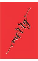 Merry: A Blank Lined Notebook To Write In For Notes / Lists / Important Dates / Thoughts / 6" x 9" / Gift Giving / 121 Pages With A Cute Happy Merriment Qu