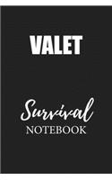 Valet Survival Notebook: Small Undated Weekly Planner for Work and Personal Everyday Use Habit Tracker Password Logbook Music Review Playlist Diary Journal