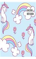 Unicorn Notebook: Cute Unicorn Journal/Diary for Girls Women's Unicorn Journal/Notebook for School 110 Pages of Lined Paper for Writing and Drawing Sketching Great Gi
