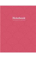 Notebook 100 Sheet/200 Pages 8.5 X 11 In.-Wide Ruled-Pink: Notebook for School - Journal Notepad - Writing Composition Book - Soft Cover