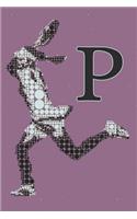 P Monogram Initial Tennis Journal