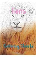 Lion Coloring Sheets: 30 Lion Drawings, Coloring Sheets Adults Relaxation, Coloring Book for Kids, for Girls, Volume 11
