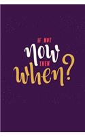 If Not Now Then When?
