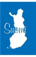 Suomi - Cobalt Blue Lined Notebook with Margins (Finland): 101 Pages, Medium Ruled, 6 x 9 Journal, Soft Cover