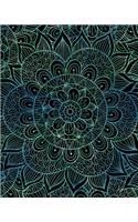 Journal Notebook Mandala Pattern 7: 172 Lined Numbered Pages With 3 Index Pages For Easy Organization in Large 8 x 10 Size For Journaling, Writing, Planning or Doodling.(90 Artsy Lined Journals)