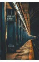 Evening in the Subway - Lined Notebook with Margins: 101 Pages, Medium Ruled, 6 x 9 Journal, Soft Cover