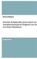 Zentrale Kritikpunkte Jean Genets an der Anstaltserziehung im Vergleich zur Studie von Peter Hansbauer