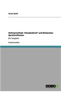 Hofmannsthals 'Chandosbrief' und Nietzsches Sprachreflexion