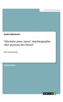 "Libertino patre natus". Autobiographie oder persona des Horaz?: Eine Ausarbeitung