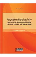 Unterschiede und Gemeinsamkeiten im Denken Hannah Arendts und Jean-Jacques Rousseaus bezüglich Pluralität, Freiheit und Souveränität