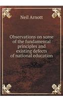 Observations on some of the fundamental principles and existing defects of national education