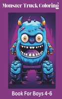 Monster Truck Coloring Book For Boys 4-6