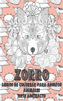 Libros de colorear para adultos - Arte abstracto - Animales - Zorro