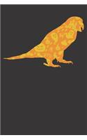 Notebook: Parrot Bird Halloween Party Pumpkin Pattern Gift Dot Grid Dotted 6x9 120 Pages