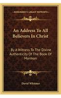 Address to All Believers in Christ