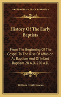 History Of The Early Baptists