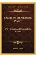Specimens Of American Poetry
