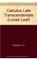 Calculus Late Transcendentals (Loose Leaf)