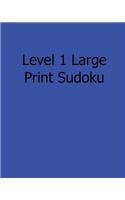 Level 1 Large Print Sudoku: Fun, Large Print Sudoku Puzzles