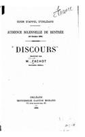 Discours prononcé par m. Fachot, Cour d'Appel d'Orléans (1894)