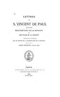 Lettres de S. Vincent de Paul - Tome I