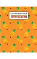 Composition Book: Pineapple Ruled Paper Journal (Extra Large 8x10 Inches)