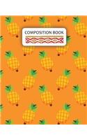 Composition Book: Pineapple Ruled Paper Journal (Extra Large 8x10 Inches)