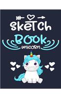 Sketch Book Unicorn: Blank Drawing Notebook