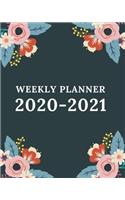 Weekly Planner 2020-2021: Floral Two Years Monthly Calendar, Weekly Daily Organizer with To-do's, Holidays & Planner - Nice gifts for girls