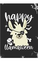 Happy Llamaween: Blank Lined Journal Notebook for Llama Lovers Halloween Alpaca gift