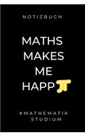 Notizbuch Maths Makes Me Happ #mathematik Studium