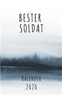 BESTER Soldat KALENDER 2020: Cooles Geschenk für einen Soldat - Kalender Geschenkidee für das Jahr 2020 im White Black Design - mit zusätzlicher Jahresübersicht und Kontaktliste