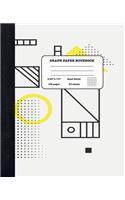 Graph Paper Notebook Quad Ruled 5x5: Maths and Statistics - Composition Notebook for Girls Boys Students - cute Notebook for College School - Geometric Shapes Design