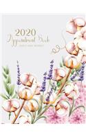 2020 Appointment Book Daily and Hourly: Watercolor Nature - Appointment for Nail, Salon, Hair Stylist, Saps, Beauty & Massage - Business Time Management - Times Daily and Hourly Schedule M