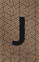 J: Monogram Initial "J" for Man, Woman / Medium Size Notebook with Lined Interior, Page Number and Daily Entry Ideal for Taking Notes, Journal, Diary, 