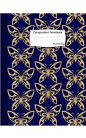 Butterfly Composition Notebook: Graph Paper Book for Girls, Boys and Teens, for Students and Biology Teachers, for School and Work, Journaling and Writing Notes